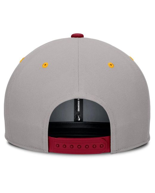 Nike Red Cardinal/gray Usc Trojans Prep Pro Performance Snapback Hat for men