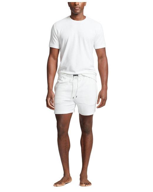 Polo Ralph Lauren White Terry Cabana Sleep Shorts for men