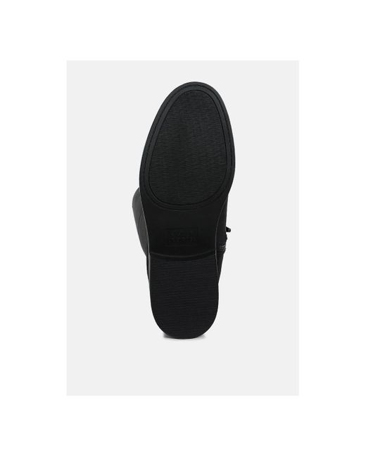LONDON RAG Black Chiru Round Toe Microfiber Calf Boots