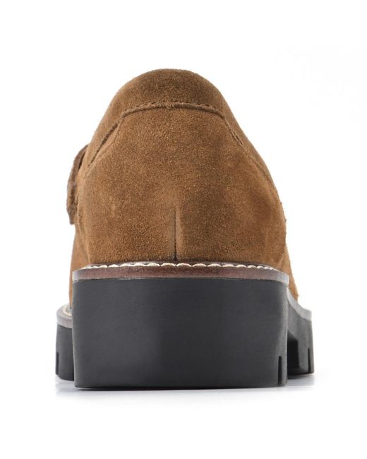 White Mountain Brown Gunner Lug Sole Loafers