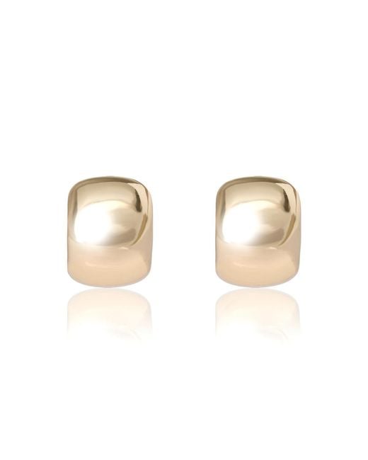BCBGMAXAZRIA White Bold Square Hoop Earrings