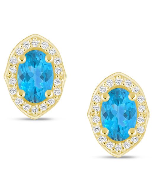 Macy's Metallic Gemstone And Diamond ((1/5 Ct. T.w.