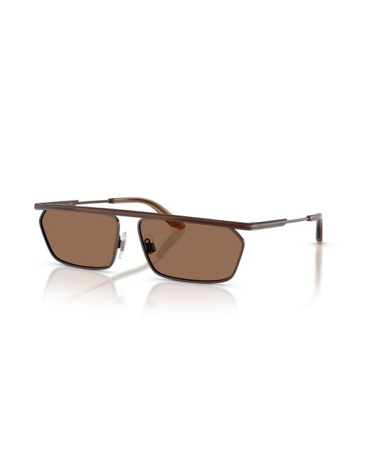 Dolce & Gabbana White Rectangle Sunglasses for men