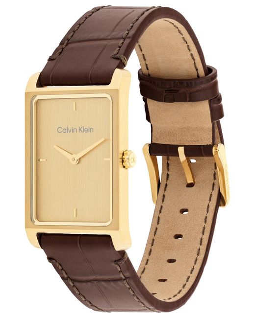 Calvin Klein Natural Dapper Leather Strap Watch for men