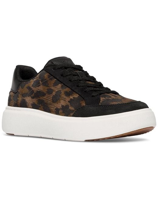 Fitflop Black Rtg Leopard Suede Sneakers