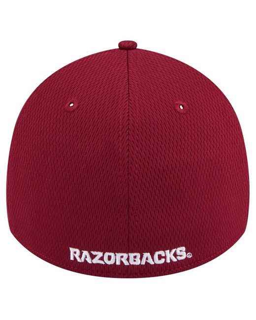 KTZ Red Arkansas Razorbacks Active Slash Sides 39thirty Flex Hat for men
