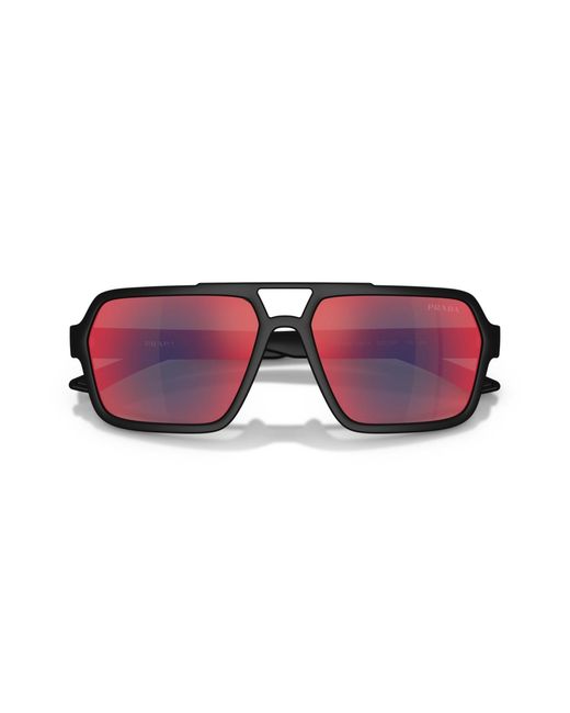 Prada Linea Rossa Red Large Sunglasses for men