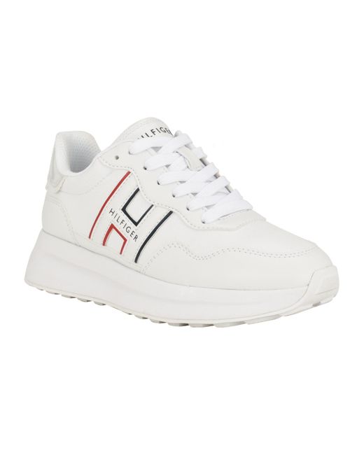 Tommy Hilfiger White Dhante Classic Lace-up jogger Sneakers