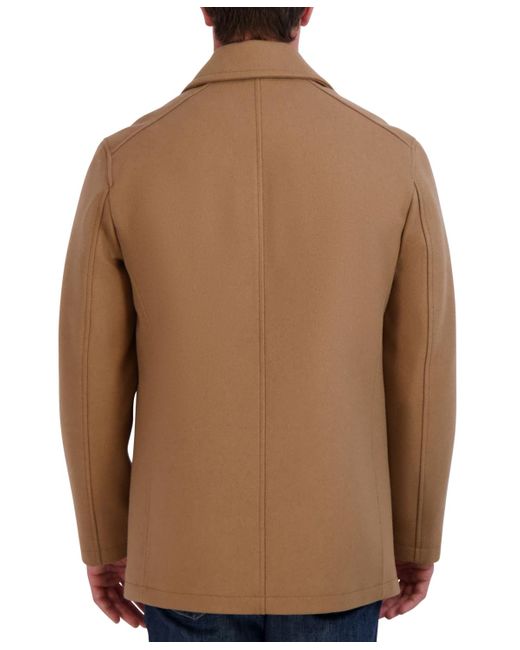 Nautica Brown Three-button Pea Coat for men