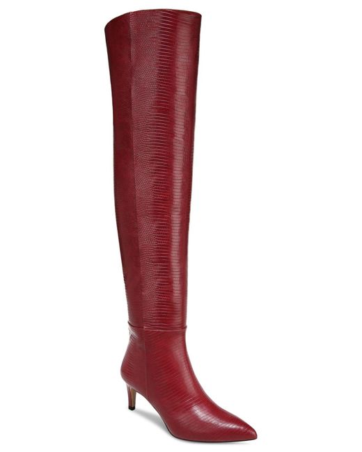 Sam Edelman Red Ursula Mid-heel Over-the-knee Dress Boots
