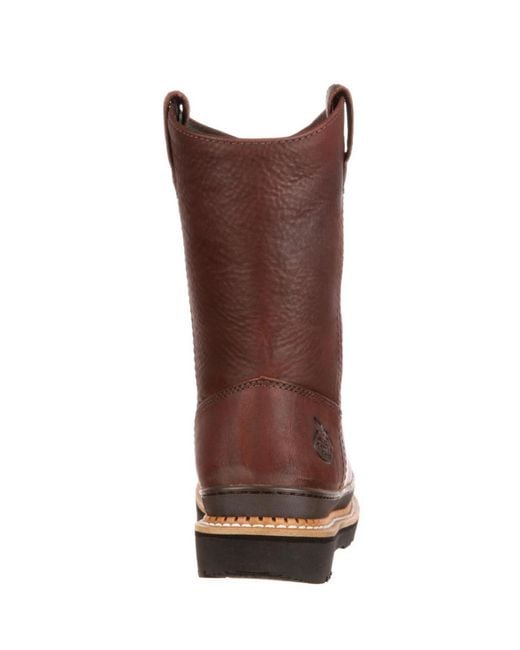 Georgia Boot Brown Giant Pull-on Work Boot for men