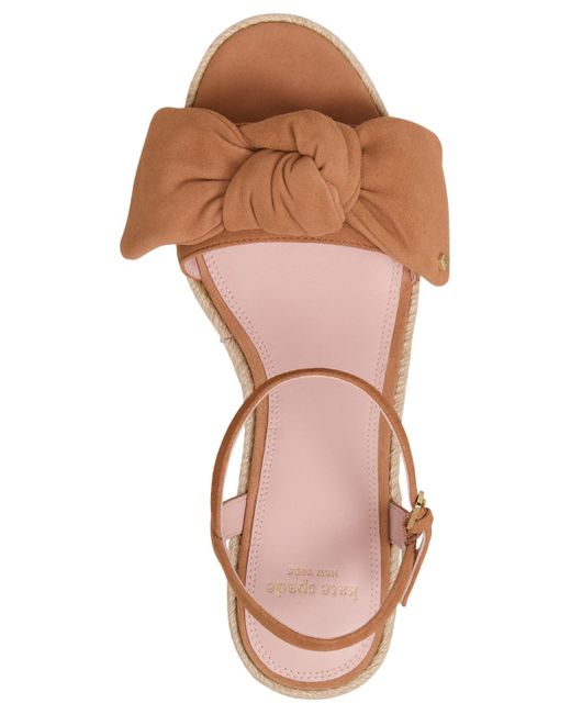 Kate Spade Brown Leandra Espadrille Wedge Sandals
