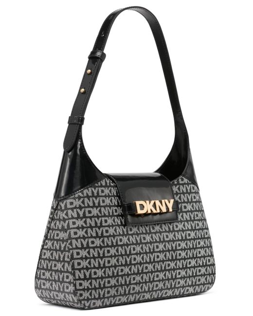 DKNY Black Avril Small Logo Shoulder Bag