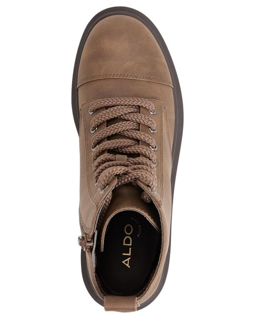 ALDO Brown Goer Combat Round Toe Boots