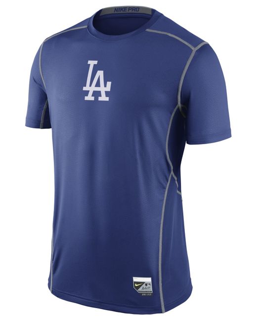 Nike Blue Men's Los Angeles Dodgers Dri-fit Hypercool Performance T-shirt for men