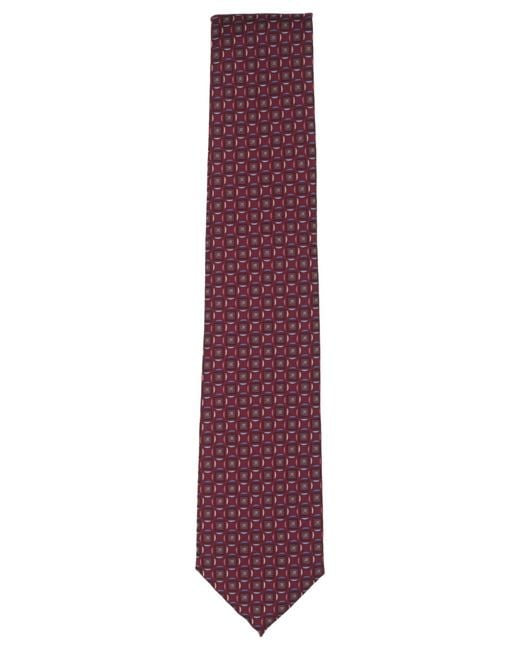 Perry Ellis Purple Geometric Pattern Tie for men