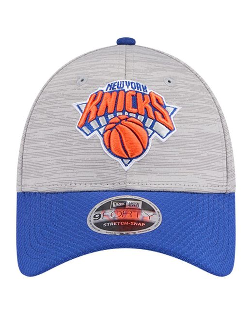 KTZ Ay/blue New York Knicks Active Digi-tech Two-tone 9forty Adjustable Hat for men