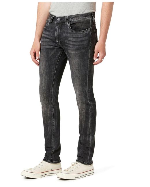 Buffalo David Bitton Denim Skinny Max Sanded Jeans in Black for Men | Lyst