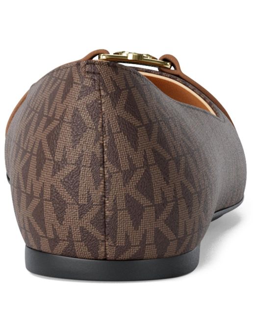 Michael Kors Brown Michael Mandy Ballet Flats