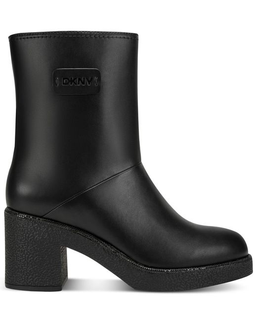 DKNY Black Traci Block Heel Booties