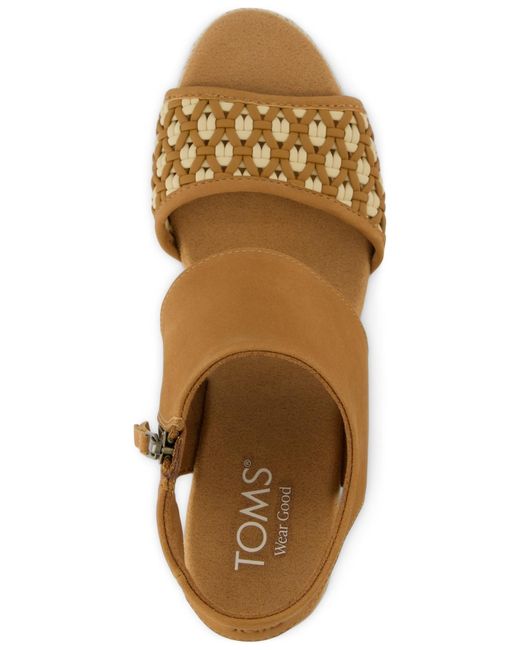 TOMS Brown Majorca Cork Platform Sandals
