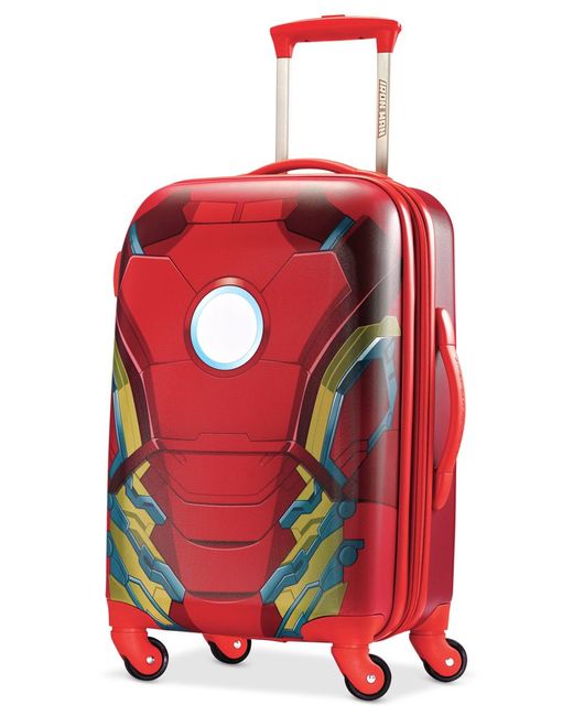 Samsonite Red Marvel Iron Man 21" Hardside Spinner Suitcase By American Tourister