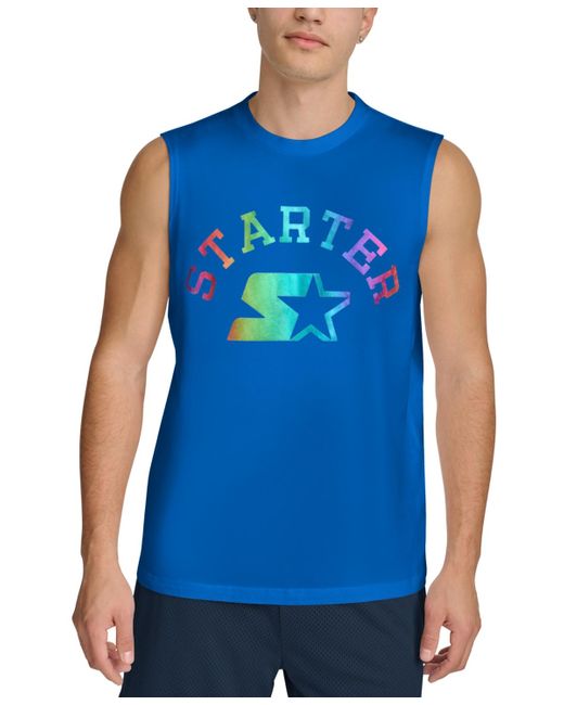 Starter Blue Regular-fit Logo Graphic Sleeveless T-shirt for men