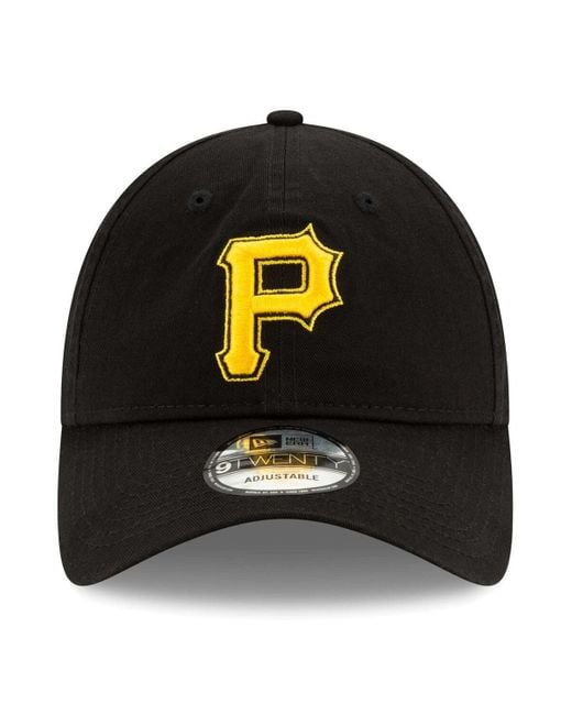 KTZ Black Pittsburgh Pirates Logo Replica Core Classic 9twenty Adjustable Hat for men