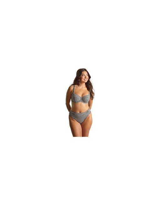Panache Black Gingham High Cut Bikini Bottom