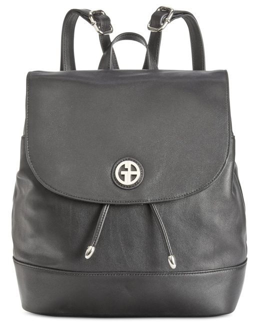 Giani Bernini Black Nappa Leather Backpack, Only At Macy's