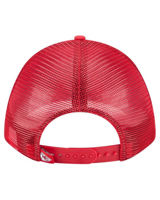 KTZ Red Â Kansas City Chiefs Active Minimalist M-crown A-frame 9forty Adjustable Hat for men