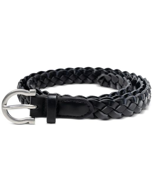 Style & Co. Black Braided Faux-leather Belt