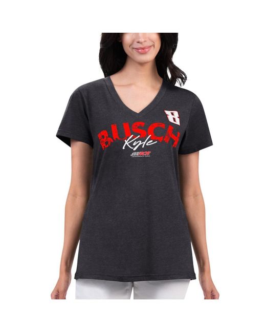 G-III 4Her by Carl Banks Black Kyle Busch Key Move V-neck T-shirt