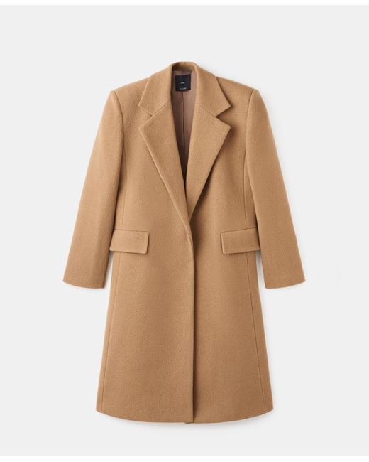 Mango Brown Lapels Wool Coat