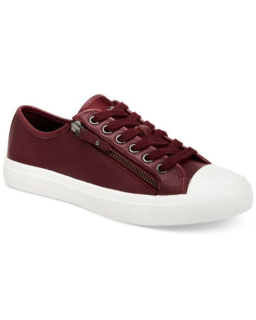 COACH Red Empire Zip Lace-up Sneakers