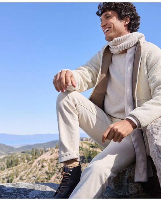 Lands' End White Drifter Scarf And Hat Set