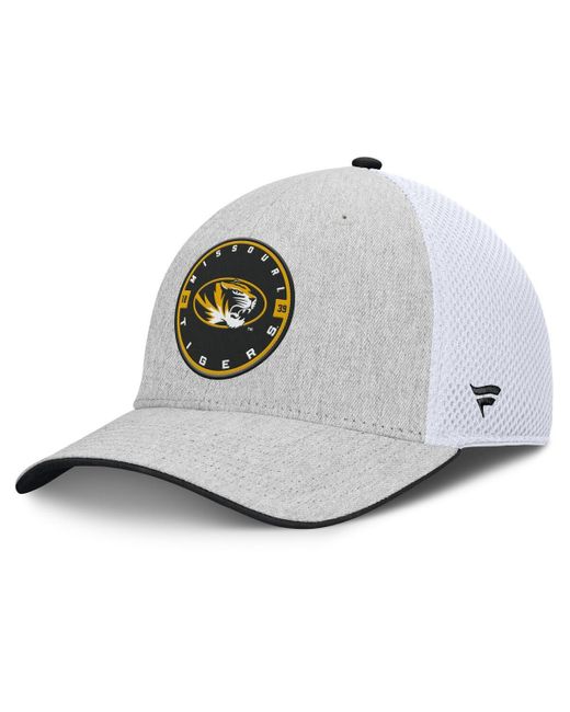 Fanatics Metallic Heather Gray/white Missouri Tigers trigger Flex Hat for men
