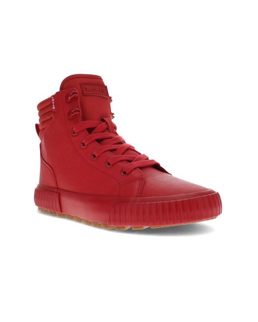 Levi's Red Olivia High-top Platform Sneaker Shoe