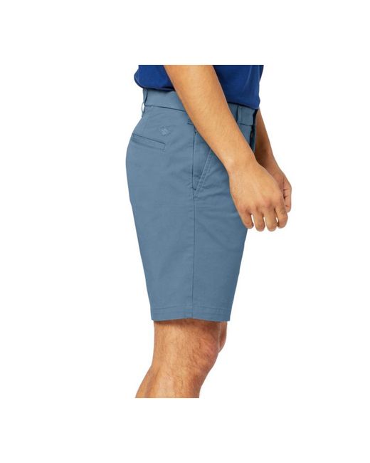 Dockers Blue Ultimate Supreme Flex Stretch Solid 9.5" Shorts for men