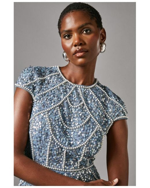 Coast Blue Embellished Pencil Dress