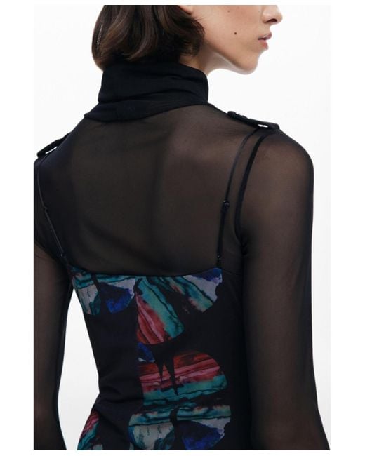 Desigual Blue Dress Designed By Mr. Christian Lacroix