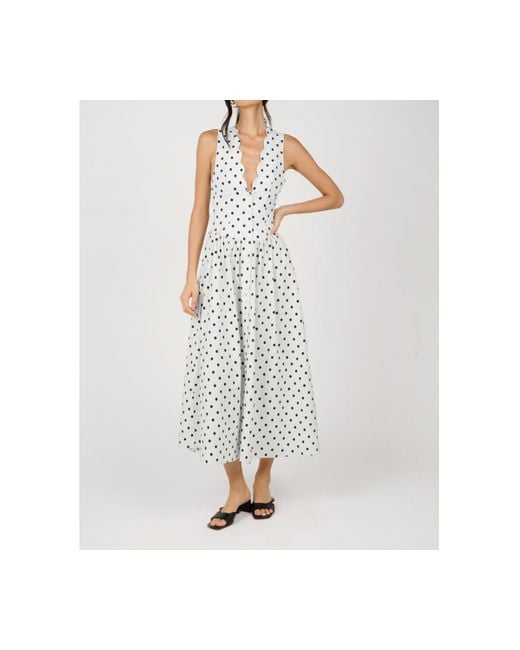 WeWoreWhat White Button Front Scallop Dress