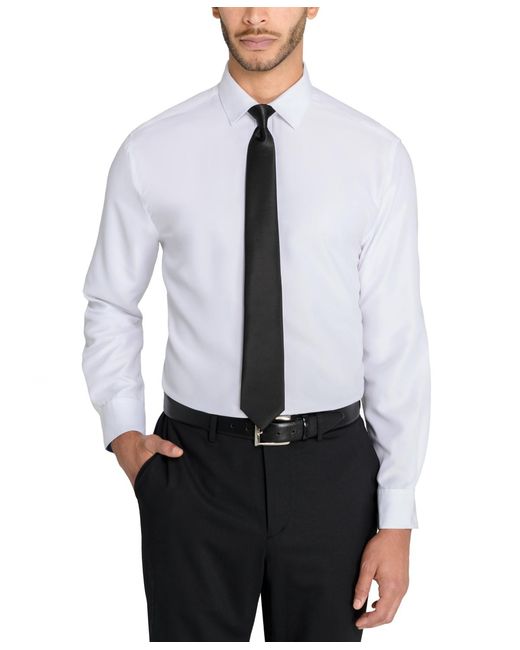 Calabrum Black Slim Solid Clip-on Tie for men