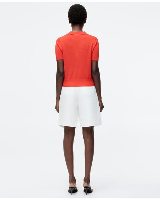 French Connection White Sergio Short-sleeve Polo Top