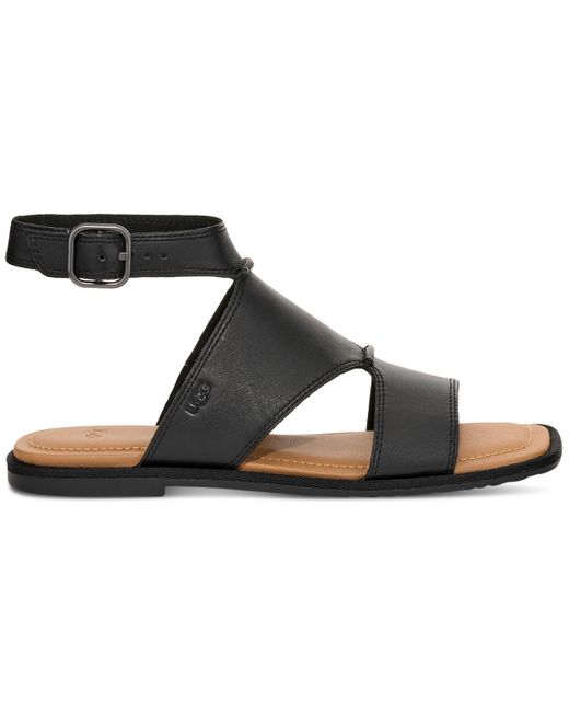 Ugg Black Delray Ankle-strap Sandals