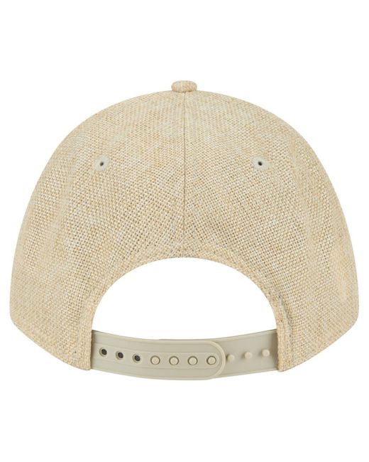 KTZ Natural Boston Celtics Injection Woven A-frame 9forty Adjustable Hat for men