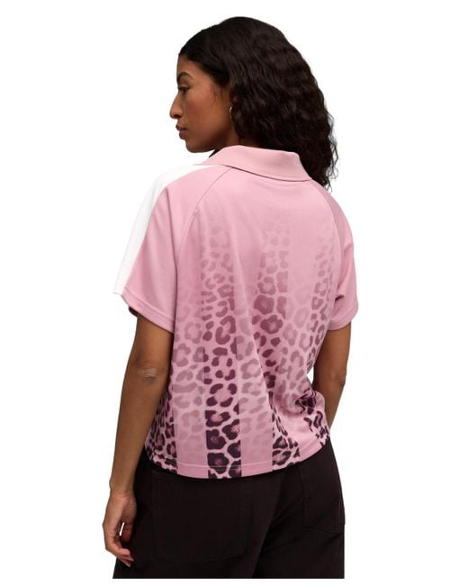 PUMA Pink Leo Luxe Relaxed Jersey Top