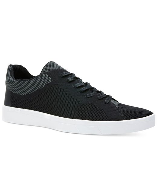 Calvin Klein Black Tumbled Leather High Top Sneakers for men