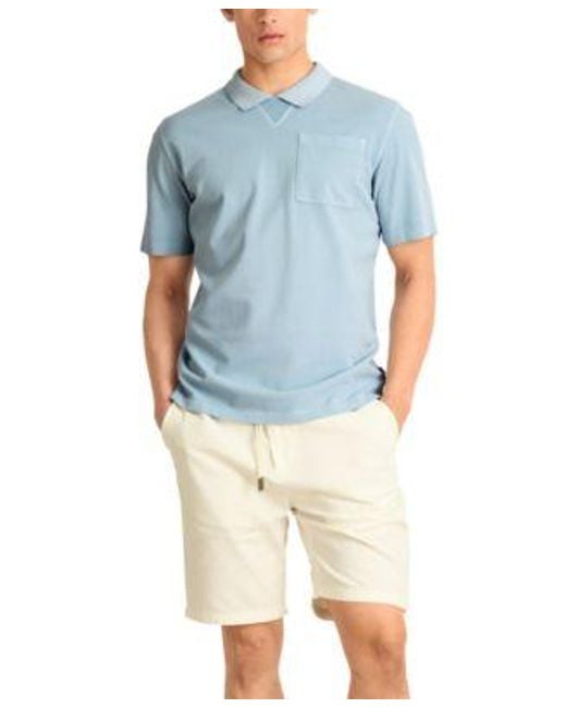 Scotch & Soda Blue Scotch Soda Polo Shirt Drawstring Shorts for men