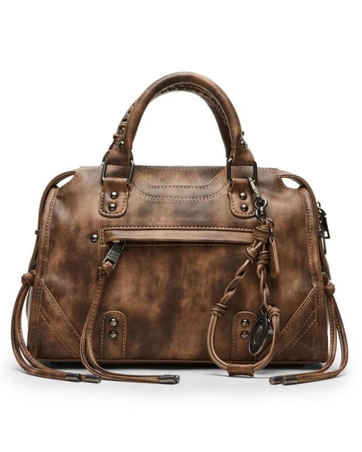 Steve Madden Brown briggs City Zipper Satchel Bag